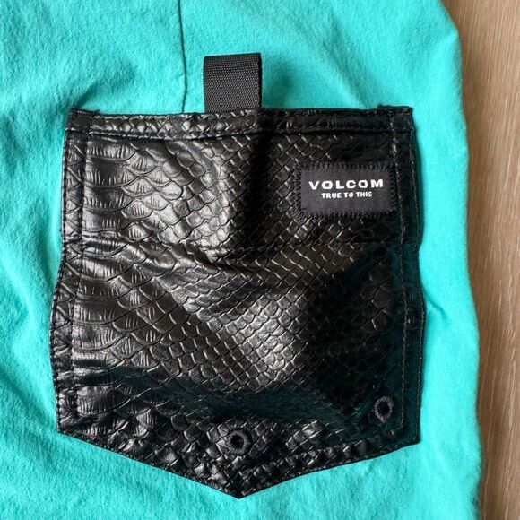 Volcom Board Shorts Black Yellow Pink Liberators V-ENT Surfing Beach SZ 28 #2502 - Picture 6 of 11